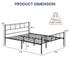 IDEALHOUSE Metal Platform Bed Frame with Headborad & Footboard for Girls, Under Bed Storage,No Box Spring Needed,Simple Assembly - 2 of 4