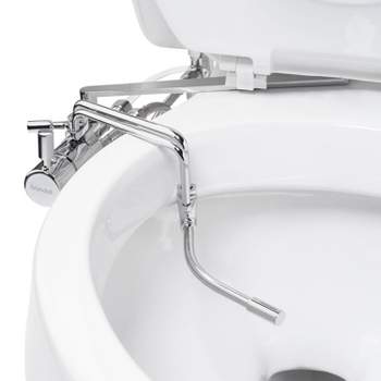 Side-Mounted All Metal Attachable Bidet with Adjustable Spray Wand Dual Temperature Silver - Brondell