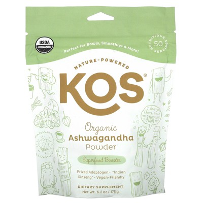 KOS Organic Ashwagandha Powder, 6.2 oz (175 g)