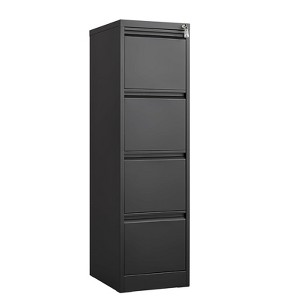 Metal Filing Cabinet, Vertical File Cabinets with Lock Home Office Metal File Organizer - 1 of 4