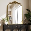 BEAUTYPEAK Vanity Wall Mirror Decorative Vintage Arch Bathroom Mirror with Designed Bottom - 3 of 4