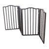 Chery Life Pet Gate - Dog Gate for Doorways, Stairs or House ¨C Freestanding, Folding, brown, Arc Wooden - 3 of 4