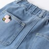 MyKids-Usa Arrival Autumn Baby Kids Girls Flowers Pattern Denim Pants - 2 of 4