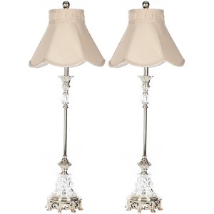 Arianna Glass Candlestick Lamp - 32.5 Inch Height - LIT4044 - Safavieh - 1 of 4
