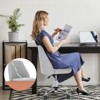 FONTOI Task and Office Chairs, Office Chair with Cross-Leg and Adjustable Height, Armless Swivel for Home Office, Gray, 20.4"*22.8"*29.3" - 2 of 4