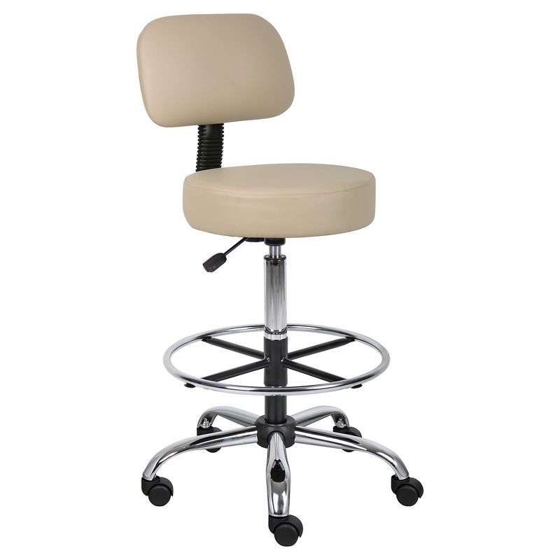 Medical/Drafting Stool with Back Cushion - Boss Office Products, 1 of 12