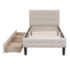 Twin Size Upholstered Platform Bed with 2 Drawers - 4 of 4