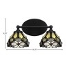 Toltec Lighting Capri 2 - Light Vanity in  Matte Black with 7" Grand Merlot Art Glass Shade - 2 of 2