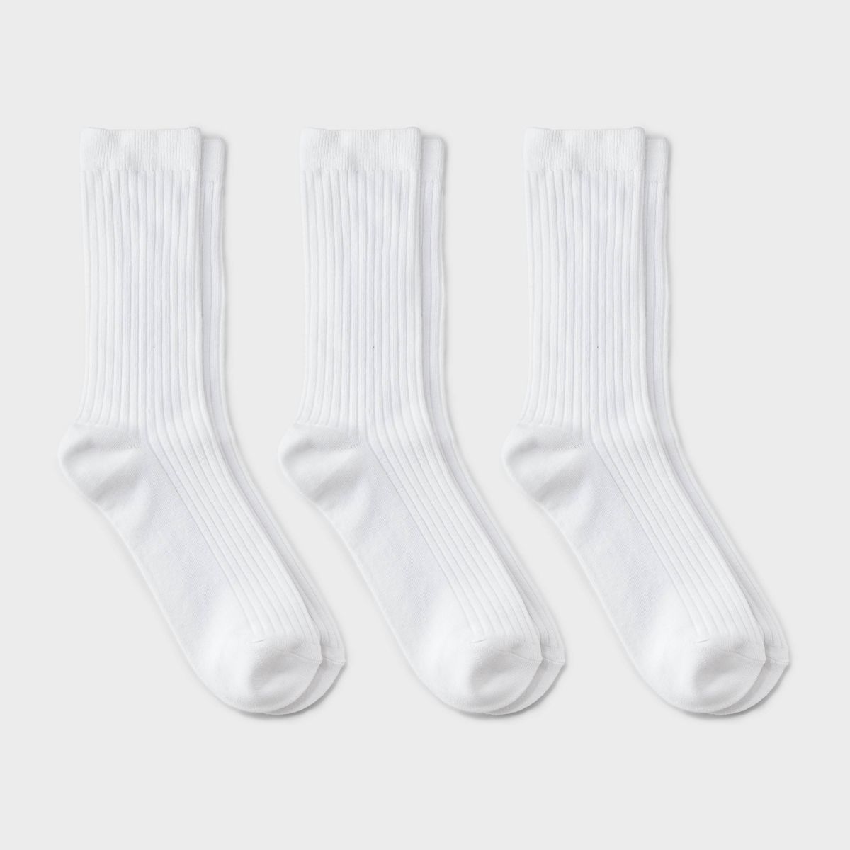Women's 3pk Trouser Crew Socks - A New Day™