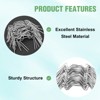 EAGLE PEAK 100pcs Greenhouse Glazing Clips, W Type Stainless Steel Clamps Green House Accessory for Greenhouse Cover - 4 of 4