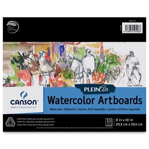 Canson Artist Series Montval Plein Air Watercolor Board, Foldover Binding, 10 Sheet, 8x10 inch, 1 Count - 1 of 4