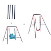 RUVALINO Playground Swings for Outdoor Swing Set, Children Outdoor Playset Place, Suitable for Garden, Courtyard, Multicolored,66.93”*61.03”*67.72" - 3 of 4