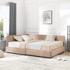 VYNXARIA Sumptuous Pink Velvet Storage Bed: Tufted Luxury, Sofa - Style Comfort for Bedroom and Living Room - 3 of 4