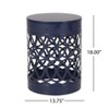 Large Metal Side Table - Navy Blue Finish for Living Room/Patio - 2 of 2