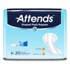 Attends Shaped Pads Regular Unisex Incontinent Pad Contoured 12 X 25.2 Inch SPDRA, Heavy, 80 Ct - 2 of 4