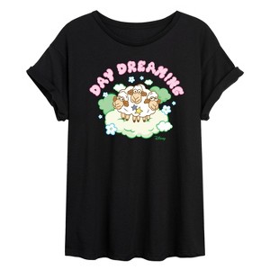 Women's - Disney - Day Dreaming Sheep Oversized Graphic T-Shirt - 1 of 4