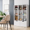 Cube Bookcase - Drawer Organizer, Storage Cabinet, Cube Storage Organizer, Kitchen Storage, White Books - 3 of 4