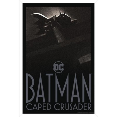 Trends International DC Batman: Caped Crusader - Shadows Framed Wall Poster Prints White Framed Version 22.375" x 34"