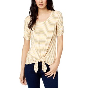 maison Jules Womens Tie-Front Pullover Blouse - 1 of 1