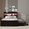 PAGED Full Size Platform Bed Modern Pine Bed Frame with Trundle, Storage Headboard and 3 Drawers for Bedroom - 2 of 4