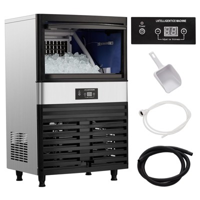 Commercial Ice Maker, Creates 90 LBS in 24H, Commercial Ice Machine with 33 LBS Ice Storage Capacity