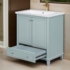 30" Bathroom Vanity with Sink Combo, Bathroom Storage Cabinet with Drawer and 2 Doors, Bath Vanity Cabinet with Adjustable Shelf - Leovsnove - 2 of 4