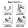 Unique Bargains Stainless Steel U-Shaped Design Closet Rod Brackets - 4 of 4