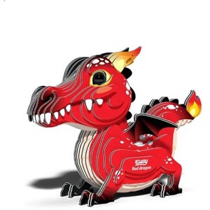 Safari LTD Red Dragon 3D Cardboard Model Kit Eugy, 3D Puzzles, Ages 6+ - 1 of 1
