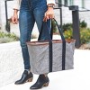 CleverMade Collapsible 30L Tote LUXE Heather Gray/Black - 4 of 4
