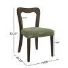 Upholstered Dining Chair Set of 2 Modern Contemporary with Rubberwood Frame & Open Back for Dining Room Kitchen-Baofuwish - 4 of 4