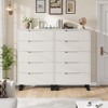 5-Drawer White Bedroom Dresser: 50" Tall Freestanding Vertical Wooden Chest with Storage for Living Room, Hallway & Entryway - 3 of 4