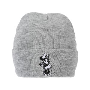 Disney’s Minnie Mouse Classic Adult Gray Cuffed Knit Beanie - 1 of 4