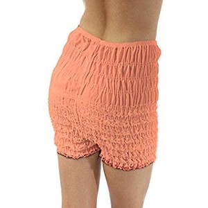 Malco Modes | Women's Ruffle Lace Tiered Panties | Tanga Undershorts Dance Bloomers | N29 (Peach, Medium) - 1 of 1
