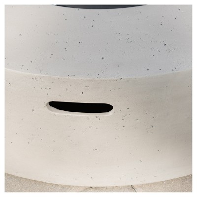 Aidan 39.25 " Magnesium Oxide Gas Fire Pit Table With Tank Holder Circular - Light Gray - Christopher Knight Home, 4 of 6