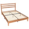 MAYEERTY 1100 LBS Heavy Duty Solid Wood Bed Frame Mattress Base with Headboard Wooden Slat Support No Box Spring Needed - 3 of 4