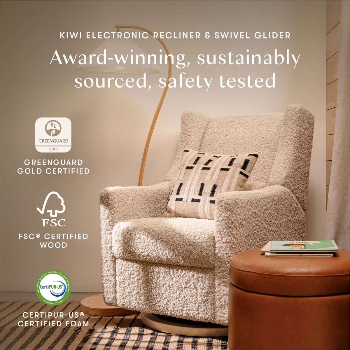 Babyletto Kiwi Electronic Recliner and Swivel Glider with USB port - thumbnail 2