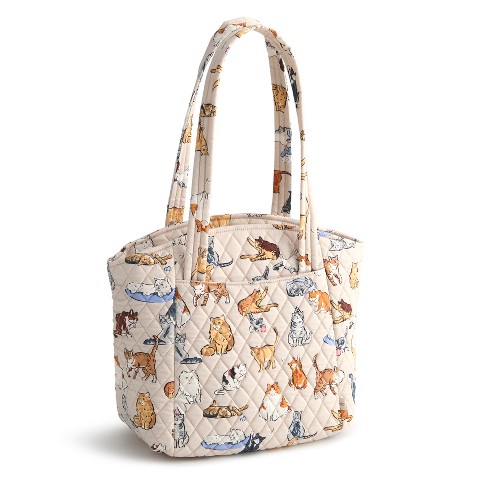 Сумки Vera Bradley Women's Outlet Cotton Glenna Satchel Purse A Cat's Life