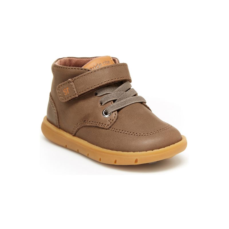 Stride Rite Quinn Kid's Leather Easy On/Off Boot | 7.5 | Brown, 1 of 10