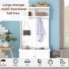 LOVMOR Hall Tree with Storage Shoe Bench for Entryway&Hallway, 4-in-1 Design Coat Racks w/ 4 Hooks for Living Room - 4 of 4