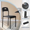 Nasitip 2PCS Dining Chair, Stackable Modern Kitchen Chairs, Plastic Chair with Metal Legs,Waterproof & Stain-Resistant,for Indoor and Outdoor(Black) - 4 of 4