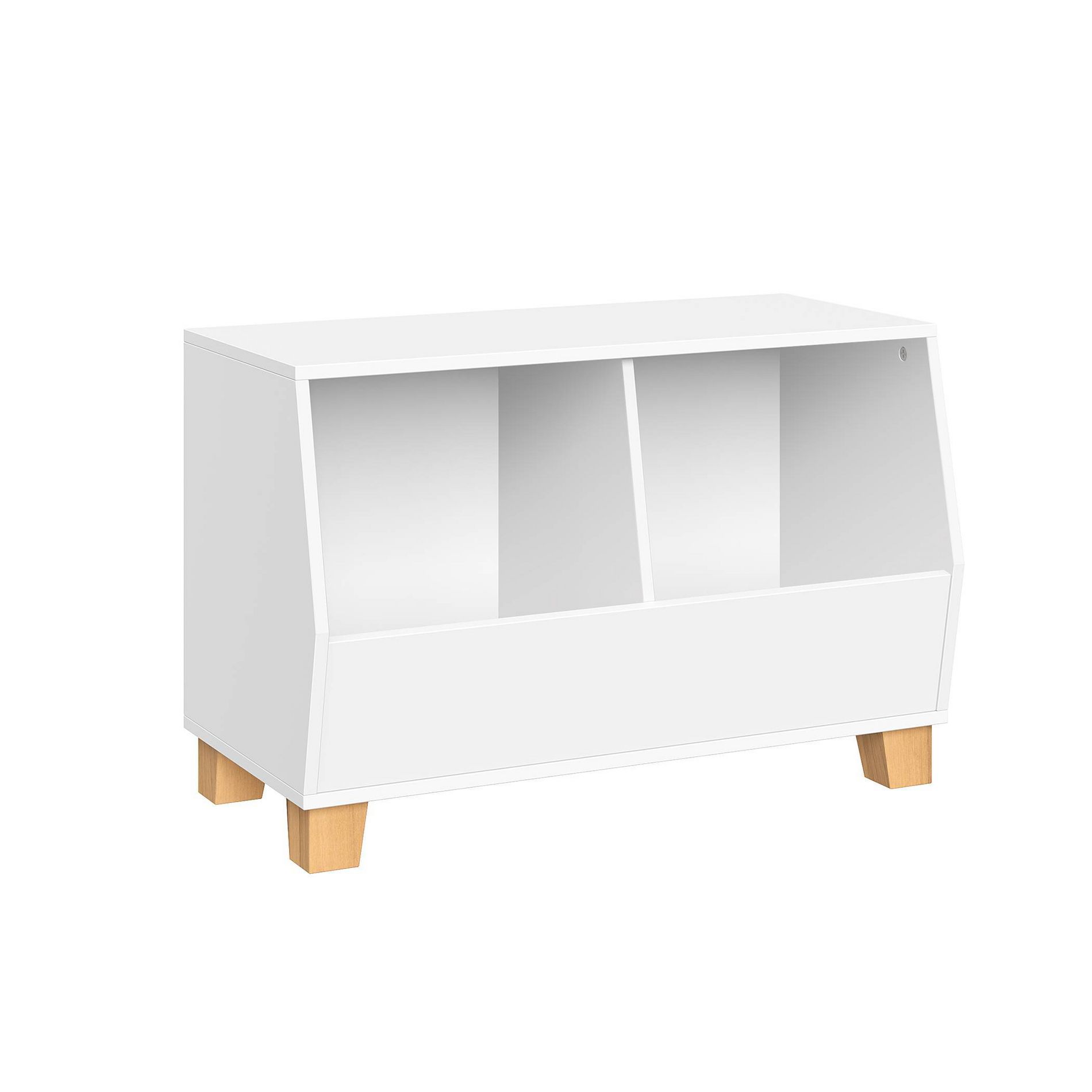 RiverRidge Kids' 27" CatchAll Toy Organizer with 2 Compartments, Cubby Storage Organizer for Playroom White