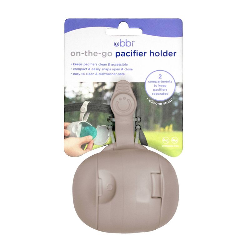 Ubbi On-The-Go Pacifier Holder - Taupe, 3 of 6