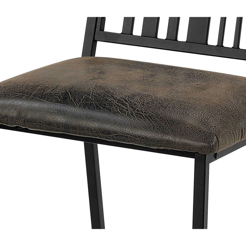 24&#34; Zudora Dining Chair Dark Brown PU and Sandy Black Finish - Acme Furniture, 3 of 9