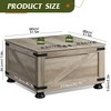 GALAXHERO Coffee Table, Square Wood Flip-Top Center Table for Living Room and Bedroom with Hidden Storage, 31.5" - 4 of 4