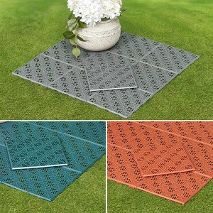 The Lakeside Collection Set of 10 Interlocking Patio or Walkway Tiles - 1 of 4
