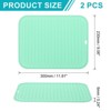 Unique Bargains Silicone Heat Resistant Non-Slip Foldable Dish Drying Mat 2 Pcs - 2 of 4