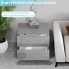 AMERLIFE Modern High Gloss Electroplated Nightstand Set of 2 with Storage Drawers - 3 of 3
