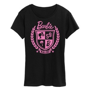 Women's - Barbie - Barbie Varsity Malibu Seal- Women'S Short Sleeve Graphic T-Shirt Short Sleeve Graphic T-Shirt - 1 of 4