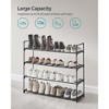 SONGMICS Shoe Rack, 4 Tier Shoe Organizer, Metal Shoe Storage Shelf for 20 Pairs of Shoes, Easy to Assemble, Entryway, Black - 3 of 4