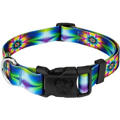 Country Brook Petz® Deluxe Tie Dye Flowers Dog Collar - Made in The U.S.A.